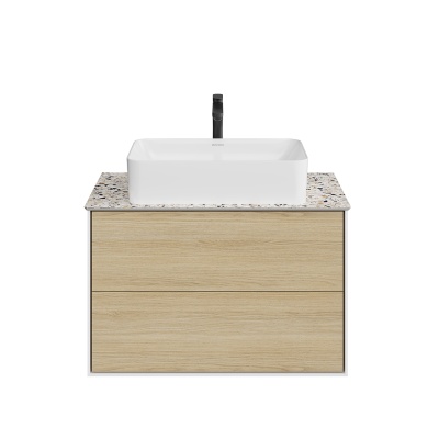 Тумба PLAZA Modern подвесная 80, push, 2 ящика, дуб виченца Тумба PLAZA Modern подвесная 80, push, 2 ящика, дуб виченца