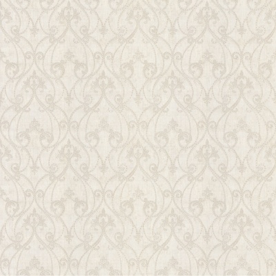 Обои виниловые на флизелиновой основе Дамаск мотив, бежевый